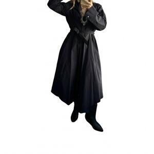 NEW FORTE FORTE cotton poplin crossover dress in abisso